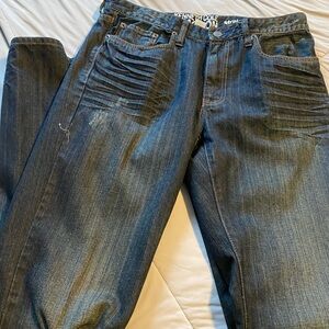 Kenneth Cole Men's Dark Gray Straight Jeans